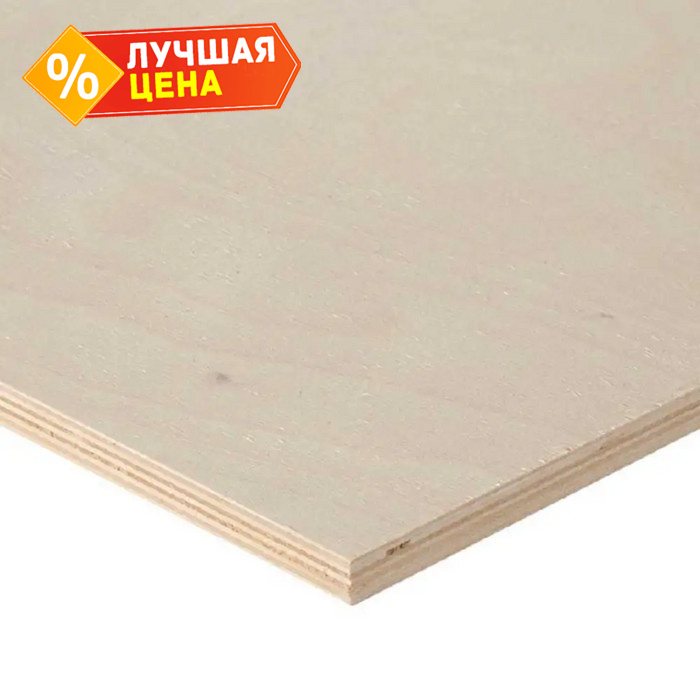 Фанера ФК сорт 3/4 6х1525х1525 мм